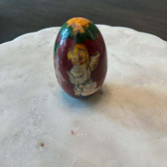 Handcrafted Decorative Wooden‎ Eggs - Set of 3 - Picture 3 of 4